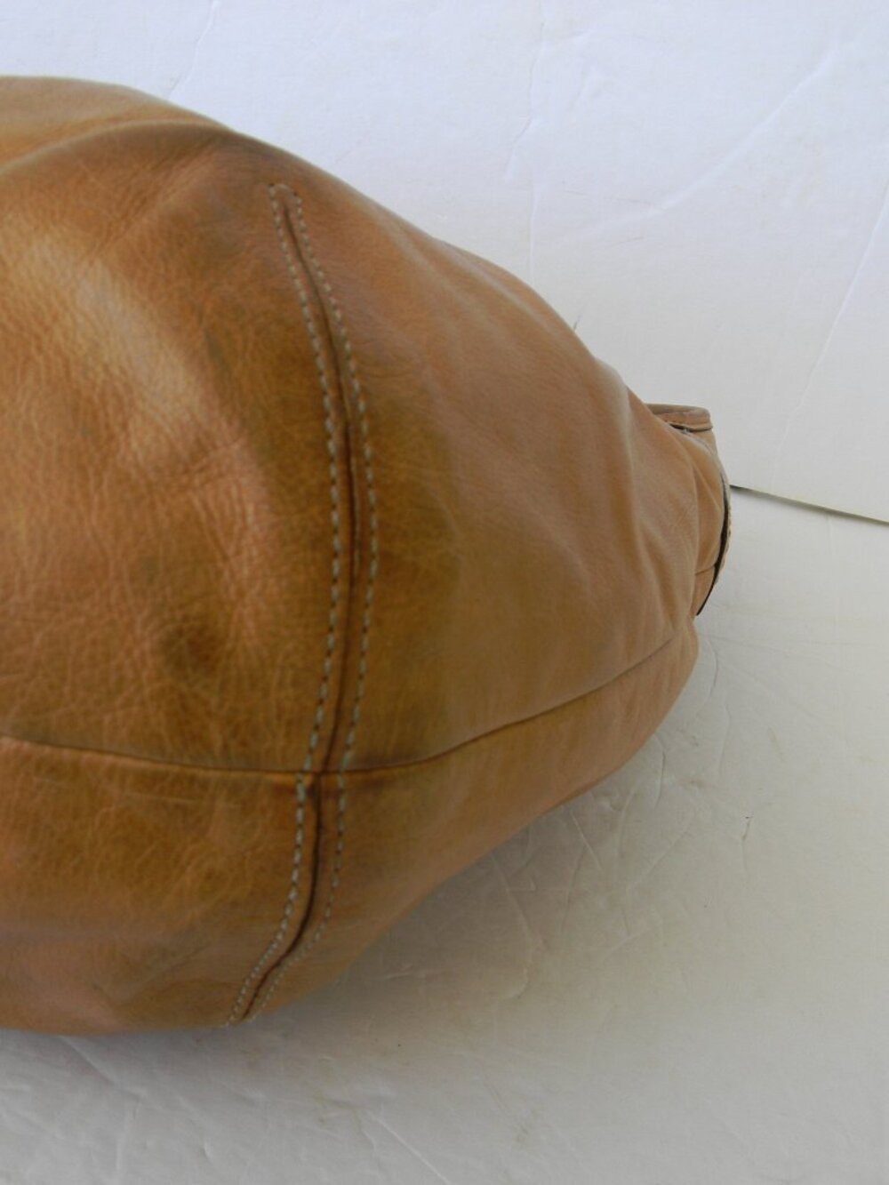 Vintage Coach Ergo Pleated Hobo Bag 12235 Y2K Full Grain Leather Tan Camel - Picture 6 of 11